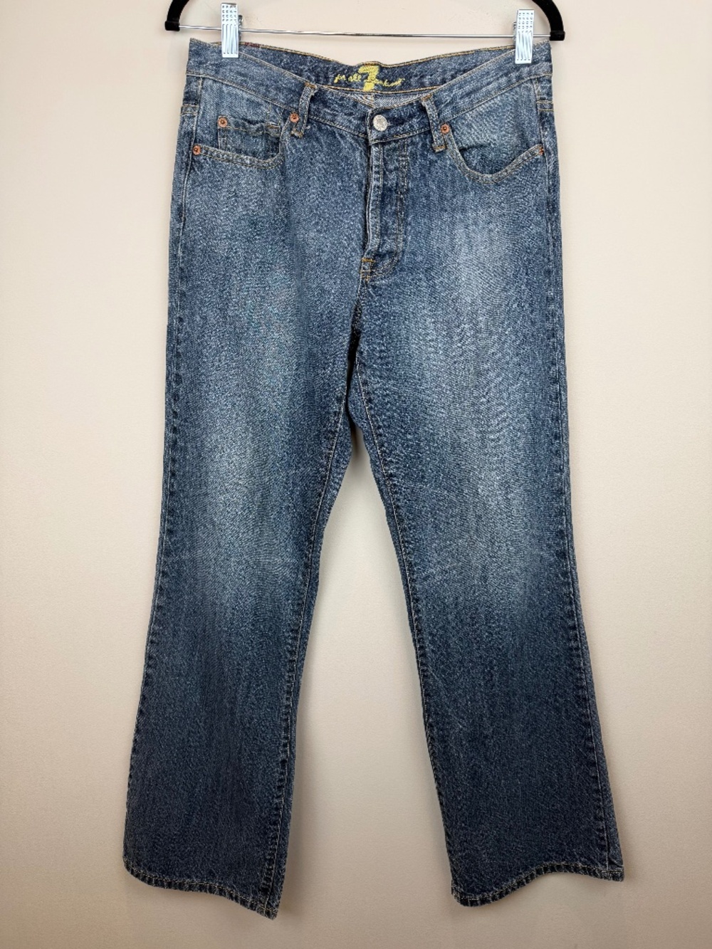 7 For All Mankind Bootcut Jeans Size 30 Low Rise Medium Wash Made in USA size 30